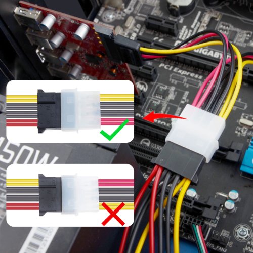 Inateck KTU3FR-4P - Tarjeta de 4 puertos USB  PCI Express  para PC de escritorio  15 conectores PIN de alimentaci  n SATA  con cable de 4 pines para 2x15pin   Y-cable de 15 a 15 pines