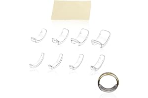 Ring Size Adjuster for Loose Rings - TRACOMPAN 8 Pack Silicone Invisible Ring Resizer Clips | Wedding Ring Grip | Clear Adjustable Ring Inserts to Make Smaller (Unisex, Clear)