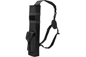 Lipfer Tiro con Carcaj De Flecha Trasera Ligero Bolsa De Flechas De Cadera De Doble Uso Soporte para Flechas con Correa para Hombro Y Clip para Cinturón para Flechas, Caza con Y Práctica De
