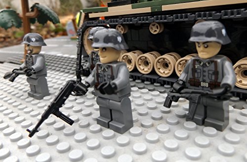 Modbrix 8819 – ✠ 2 Stück Custom Minifiguren Deutsche Wehrmacht Afrika Korps Soldaten aus original Lego® Teilen ✠ - 3