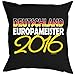 Produktbild 0 Fußball Kissen, Dekokissen zur EM komplett mit Füllung - Deutschland Europameister 2016! Schwarz Rot Gold