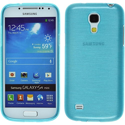 Funda de silicona para Samsung Galaxy S4 Mini - brushed azul - Cover
PhoneNatic Cubierta protector de pantalla