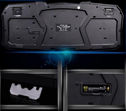 Zolimx 2.4G Wireless Gaming Tastatur und Maus Set nach Multimedia Computer Gamer (Schwarz) - 4