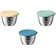 3 Packs Salad Dressing Container to Go, Condiment Containers, Bento Box Accessories, Small Food Grade Stainless Steel Condiment Container with Lids, for Sauce Container, Picnic & Travel (1.69 FL OZ)