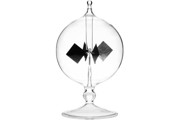 iplusmile Radiomètre Crookes Crystal Solaire Radiomètre Solaire Radiomètre Solaire Puissance Solaire Verre Moulin à Vent Spinning Vile Moulin à Vent de Verre pour La Décoration de Bureau à
