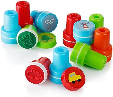 Moore: Premium 26 Piece Self Inking Nature Plastic Stampers, Multi Color Bright Nature Ink Stamps, DIY Craft for Children, Party Gifts, Teacher Stamps