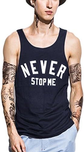 Men's Summer Loose Sports Vest Printing Slim-Type Youth Sleeveless Fitness Primer Shirt,F-L
