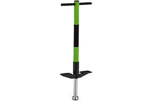 Relaxdays Salterello per Bambini, Pogo Stick, Bastone Salta-Salta, Max.35 kg, Impugnatura Imbottita, Acciaio Inox, Verde