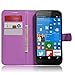 Price comparison product image Nadakin Acer Liquid Jade 2/Liquid Jade Primo 5.5 inch Phone Case Prmium Quality Leather Wallet Flip Stand Cover Pouch With Magnetic Clasp Card Holder (Purple)