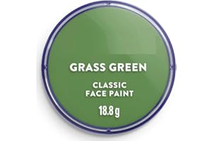 SK INFINITY | Classic Face and Body Paint 18 ml Professional Water Based, Single Cake Makeup Supplies for Adults, Kids (Classic Grass Green)