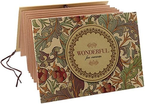 Scrapbook Accordion Style Self Adhesive Photo Album DIY Gift for Wedding Anniversary Birthday (Wonderful)