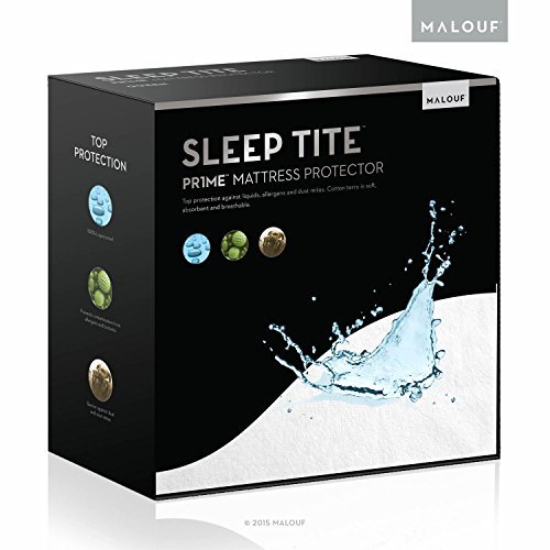 SLEEP TITE Hypoallergenic 100% Waterproof Mattress Protector - 15-Year U.S. Warranty - Vinyl Free - Full