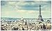 Produktbild City Skyline Paris Stadt Eifelturm Wandtattoo Wandsticker Wandaufkleber R1489 Größe 70 cm x 110 cm