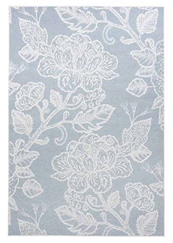 Vallila Interior CM000373-07 Cinnamon Teppich Geblümt, 140 x 200 cm, türkis