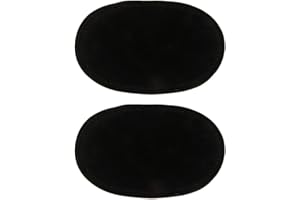 zalati Lot de 2 patchs de coude ou de genou ovales à coudre pour appliques à coudre – Noir