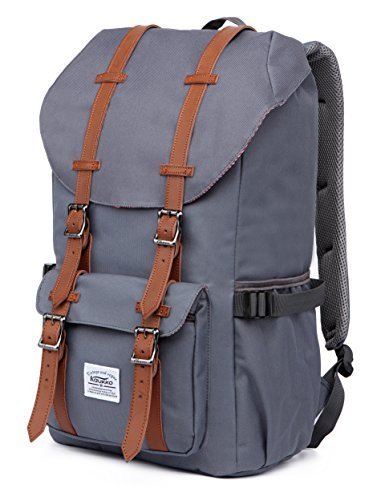Rucksack Damen Herren Studenten Backpack KAUKKO 17 Zoll Laptop Rucksack für 15″ Notebook Lässiger Daypacks Schüler Backpacks Schultaschen of 2 Side Pockets für Wandern Reisen Camping - 3