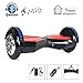 Produktbild M MEGAWHEELS Self Balance Scooter 8 Zoll 700W Motor mit Bluetooth+LED+Fernbedienung+Tragetasche CE RoHS UL Zertifikation (Schwarz & Rot)