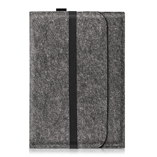 kwmobile Laptoptasche Filz Sleeve für 11″ 11,6″ Laptop / Tablet – Notebook Tasche Schutzhülle Laptop Case Hülle in Dunkelgrau mit Innentaschen Innenmaße: ca. 31,5 x 25 cm - 5