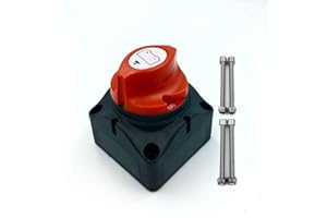 IRYNA Nstart Interruttore di scollegamento della batteria, interruttore di spegnimento per auto, camion, barca, furgoni, roulotte, autoveicoli, 12 V, 24 V, 48 V