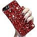 Produktbild Luxus 3D Bling Glitzer Handyhülle für Samsung Galaxy S8 Plus, Herzzer Diamond Sparkly Silikon Weich TPU Bumper Schutz Case Etui Anti Kratzer Rutsch Skin Flexibel Silicone Fälle Tasche Schutzhülle für Samsung Galaxy S8 Plus - Rot