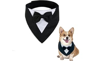 CLYHON Bandana dla psa, 1 sztuka, regulowana, formalna bandana, na wesele, dla zwierząt domowych, na wesele, dla małych i średnich psów