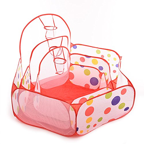 Welecom(TM) Ball Pit Play Tent With Basketball Hoop for Outdoor and Indoor, 1 Pcs, 28.34*17.71*12.2inch
