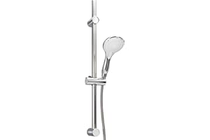 ‎BREMERMANN bremermann Brausestangenset, inkl. Brause, Edelstahl Brauseschlauch 1,75 m und Stange 71,5 cm, Brauseset Komplett-Set (Chrom)