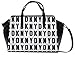 Price comparison product image Donna Karan DKNY Ladies Bag Active-Coated Logo Street Women's Handbag Black Print on White Trapeze Shoulder Bag HxWxD: 23 x 40 .5 x 14.5 cm Top Handle Bag with adjustable straps