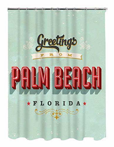 Papillon Duschvorhang Textil, Palm Beach, 180 x 200 cm