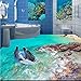 Produktbild Wmbz Wandbild Benutzerdefinierte 3D Boden Papier Delphin Meerwasser Boden Tapete Wc Badezimmer 3D Bodenbelag Tapete Wandbild-350X250cm