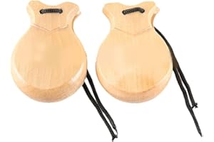 EXTRWORY Kastagnetten für erwachsene Anfänger, perfekt für Musikkurse und Aufführungen, 2er-Set (Holz)