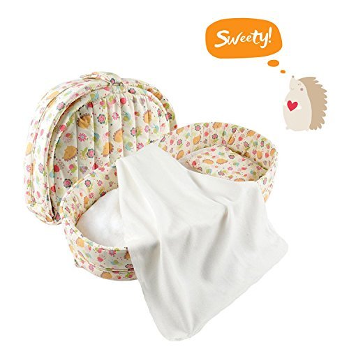 Labebe - Cuna de viaje de bebé con patrón de erizo (pequeño)
