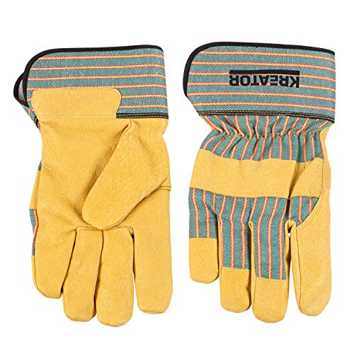 Arbeitshandschuhe Gartenhandschuhe Schutzhandschuhe Schweinsleder 1 Paar Gr. XXL Gelb - 2