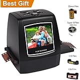 DIGITNOW! Portable High Resolution 22MP All-In-1 Film &amp; Slide Scanner for Super 8 Films, 35mm Slides and Negatives, 110 &amp; 126 Film to Digital Converter Speed-load Adapters included