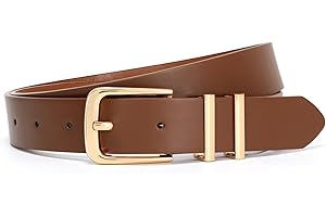 VONMELLI Cintura Donna Regolabile Cintura Donna in Pelle per Abito Pantaloni Jeans Moda Signore Cintura in Vita Con Fibbia Dorata, 1cm Larghezza