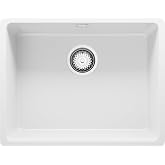 Primagran Under-Worktop Sink for Furniture 60 cm + Drain Kit, 55 x 44 cm | Set: Drain Kit (Siphon, Valve, Overflow) + Venice