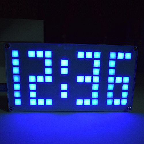 Anself DIY LED Digitaluhr Kit Dot Matrix Uhr mit Touch-Control Temperaturanzeige Datum Zeit