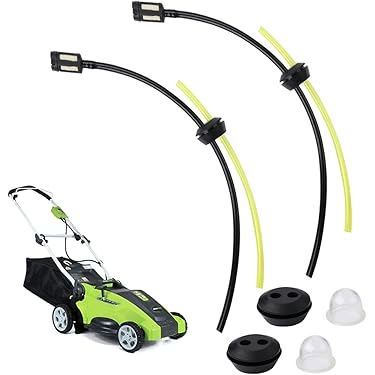 Tuyau Carburant 6mm Intérieur / 9mm Extérieur + 4 Clips | Pour Tondeuse à Gazon, Générique (Lot)