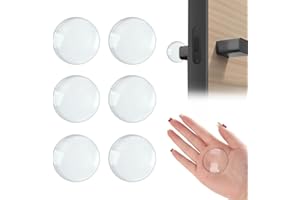 ELZLE Fermaporta 6 Pezzi in Gel di Silicone, Aderenza Iperresistente, Paracolpi Porta Trasparente per Proteggere Muro e Maniglie, Installazione Senza Forare Facile e Rimovibile per Porte, Armadi, Mobili