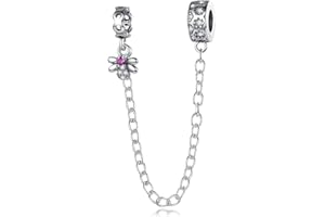 Rimgoris Plata de Ley 925 Charm Mujer Pulseras Collar Luciérnaga Brilla en la Noche Conejo Sólido Corazón Rosa Día de la Madre Huevo de Pascua Libélula Esmalte Libélula Pájaro Colibrí