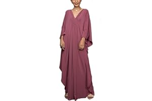 YouKD Wemen's - Vestido largo caftán bohemio para traje de baño de playa, talla única