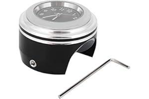 ‎ARAMOX Aramox Motorrad Lenkerhalterung Uhr,Motorrad Lenker Uhr Modifikation Lenkerhalterung wasserdichte Quarzuhr Uhr Zubehör(White Black Dial)