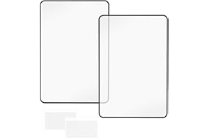 LIQWEI 4Pcs 3X 5X Page Magnifying Sheet Clear Lightweight Magnifier Flat Plastic Optical Fresnel Lens Handy Card Size Magnifier Bookmark for Low Vision Reading Small Prints, Maps and Books