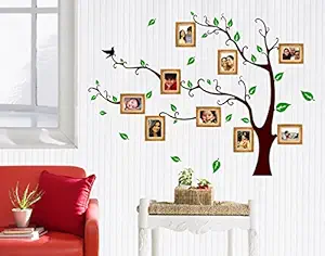 Decals Design Living Family Photo Tree Wall Sticker (PVC Vinyl, 90 cm x 60 cm, Multicolour)