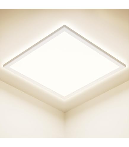 Ceres LED Deckenpaneel 25x25cm Weiß - Aufbauleuchte Flach Homogenes Licht