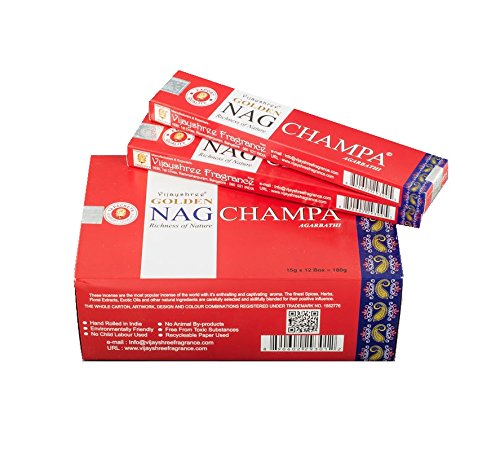 Pamai Pai® 180 g Golden Nag Champa Rojo - Precio Base: 6,66 /100g - Varillas de Incienso Incienso