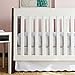 Oliver B Crib Skirt with Scalloped Trim, White/Navy