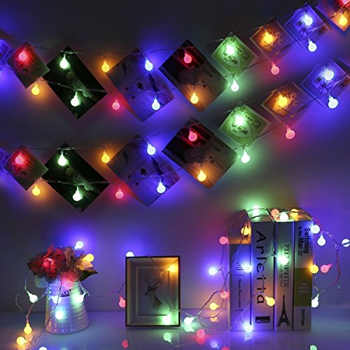 B-right® 40 LEDs Globe Lichterkette, LED lichterkette bunt, Globe String Licht Sternenlicht, Innen- und Außen Deko Glühbirne, Weihnachtsbeleuchtung für Weihnachten / Hochzeit / Party/Weihnachtsbaum. - 4