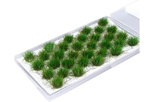 RXKFIGX 32 PCS Static Grass Tufts Plants Model Kit - Mini Terrain for DIY Train Landscape Scenery With Artificial Miniature Deco