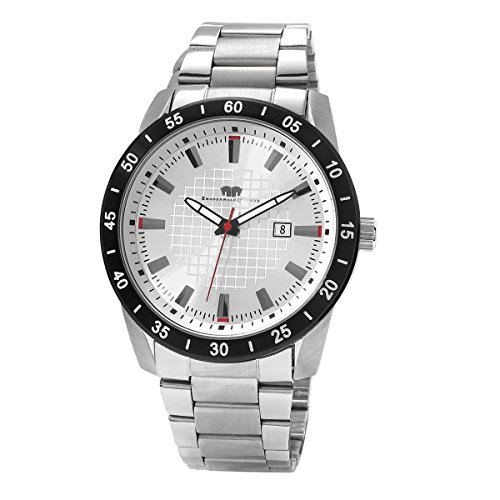 Rhodenwald & Shne Gamblerman Herrenuhr Quarzuhr Edelstahl silber/silber 5 ATM Przisions-Quarzwerk Datum Edelstahl Gliederarmband silber - Armband-Uhr analog Rhodenwald & Shne Gamblerman Herrenuhr Quarzuhr Edelstahl silber/silber 5 ATM Przisions-Quarzwerk Datum Edelstahl Gliederarmband silber - Armband-Uhr analog